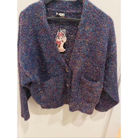 Disney For Macy's Women's Fuzzy Minnie Majorette Cardigan Multicolor Medium NWT - Picture 5 of 8